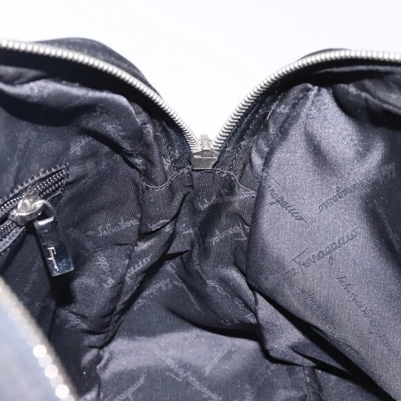 Salvatore Ferragamo Hand Bag Nylon Black Auth cl500 - Picture 12 of 16